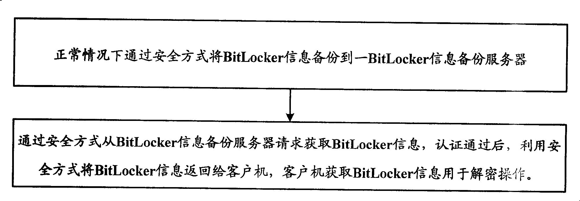 VistaVista operating system BitLocker information retrieval process and system