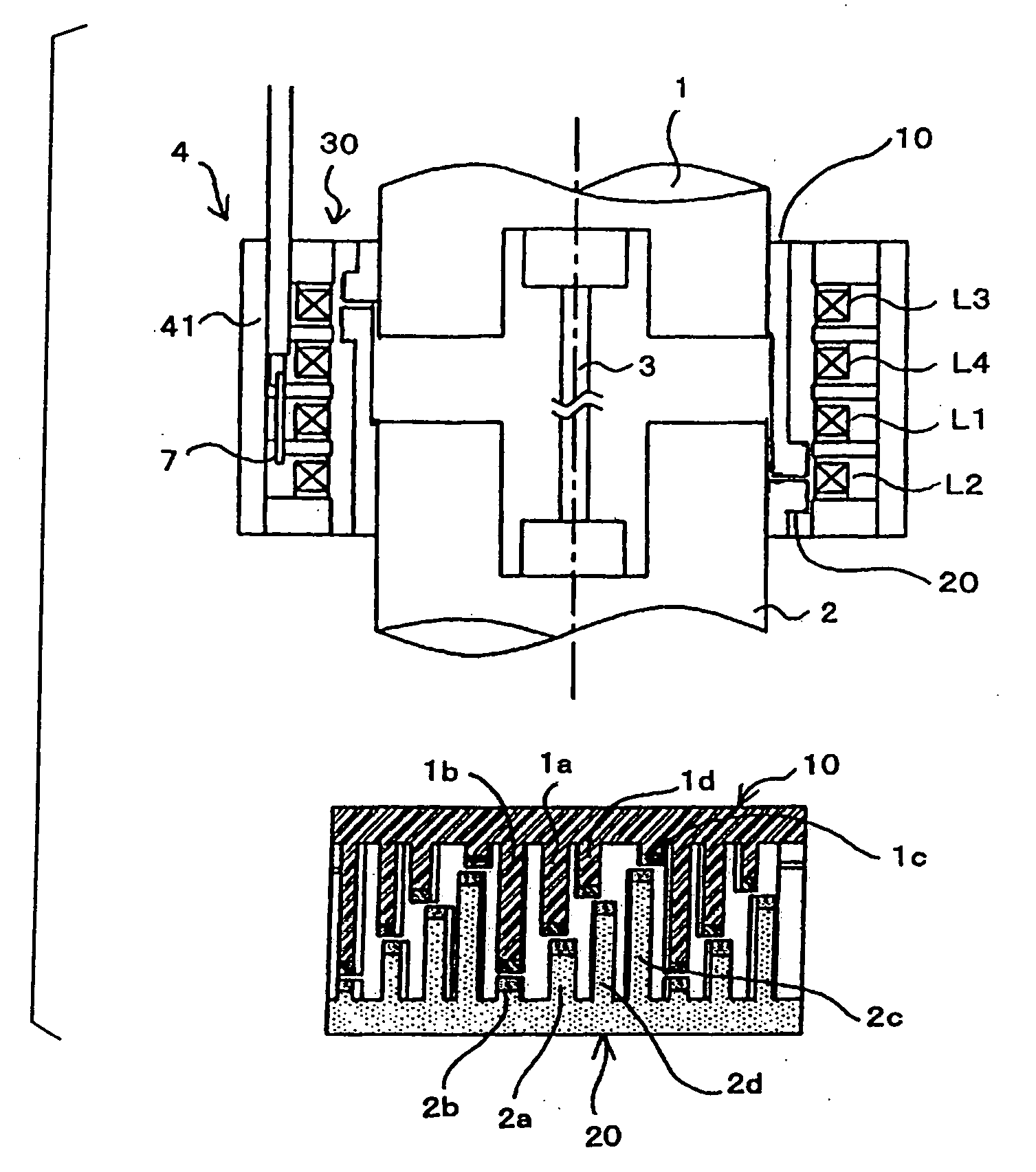 Relative rotational position-detection device