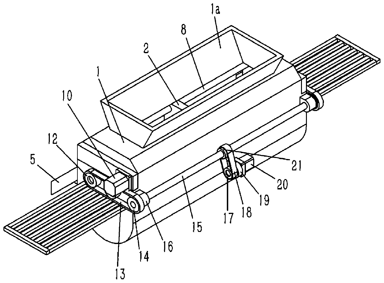 Dirt discharge structure on tooth rake type bar screen machine