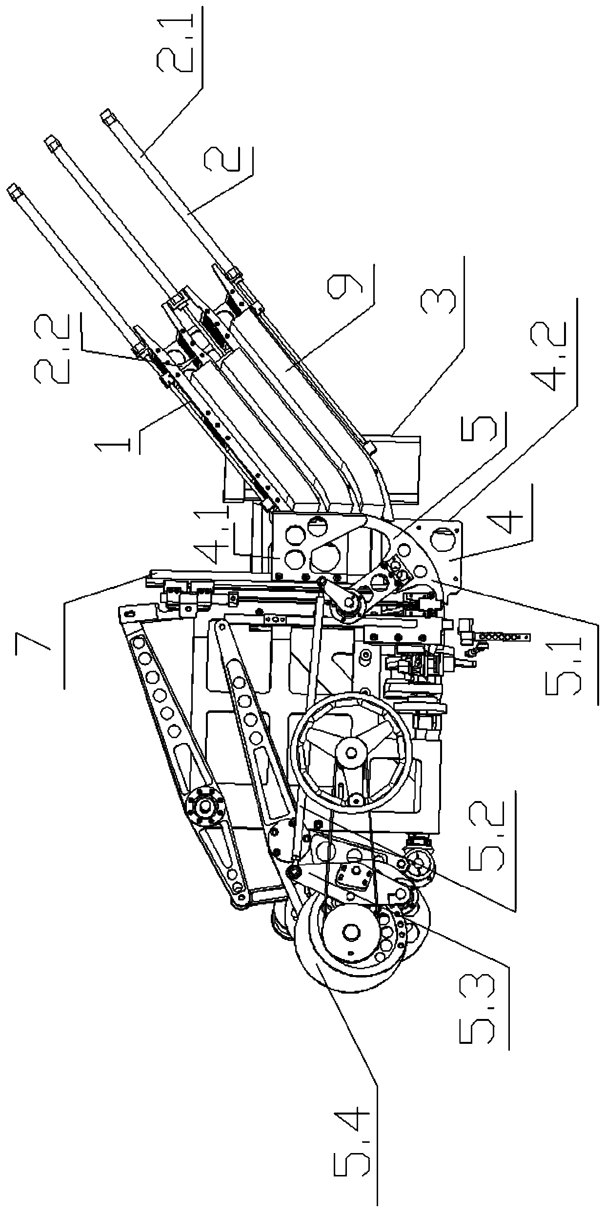 Multi-color hair feeding device and hair feeding method of numerical control hair planting machine