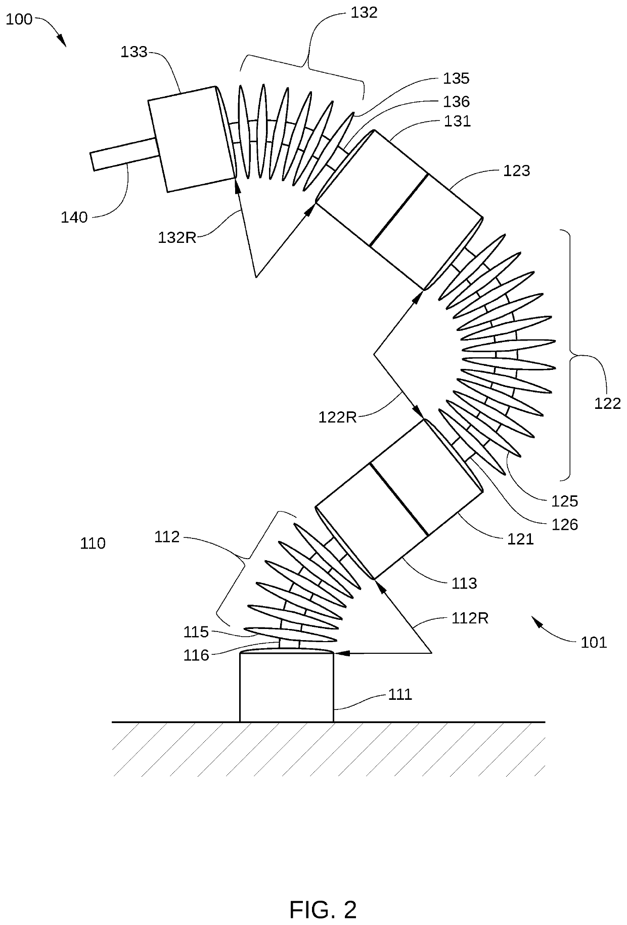 Singularity-free kinematic parameterization of soft robot manipulators