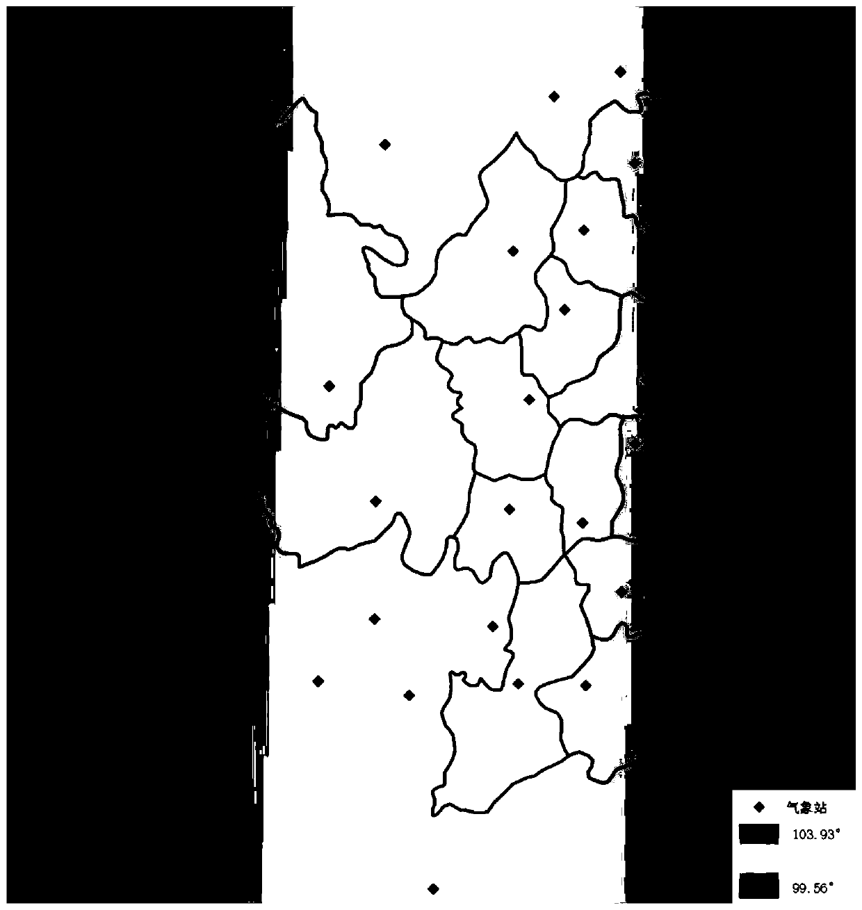 Regional debris flow early-stage effective precipitation measuring and calculating method