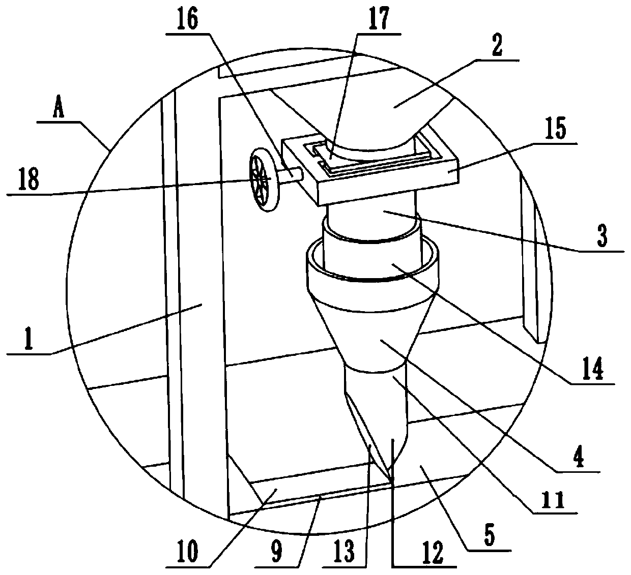 Plastic particle material saving structure