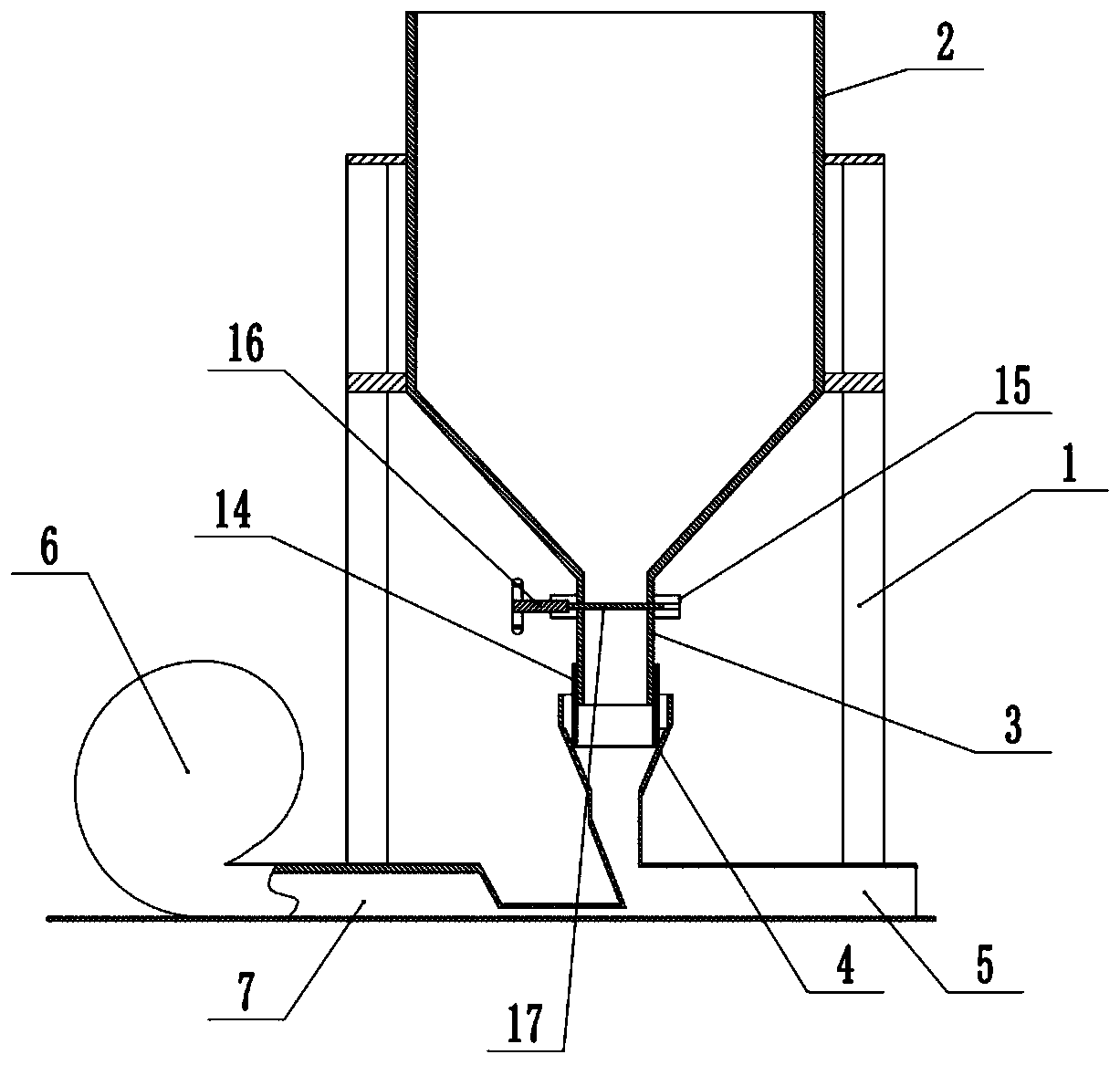 Plastic particle material saving structure