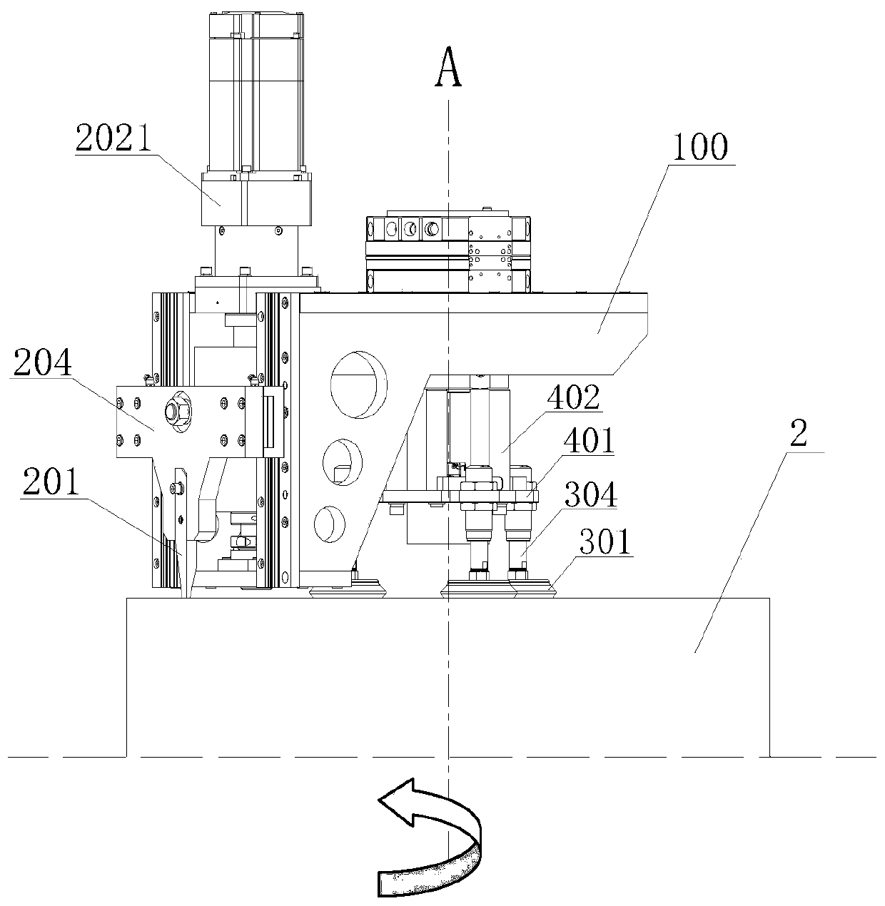 Bucket cover opening and taking device suitable for factory automation