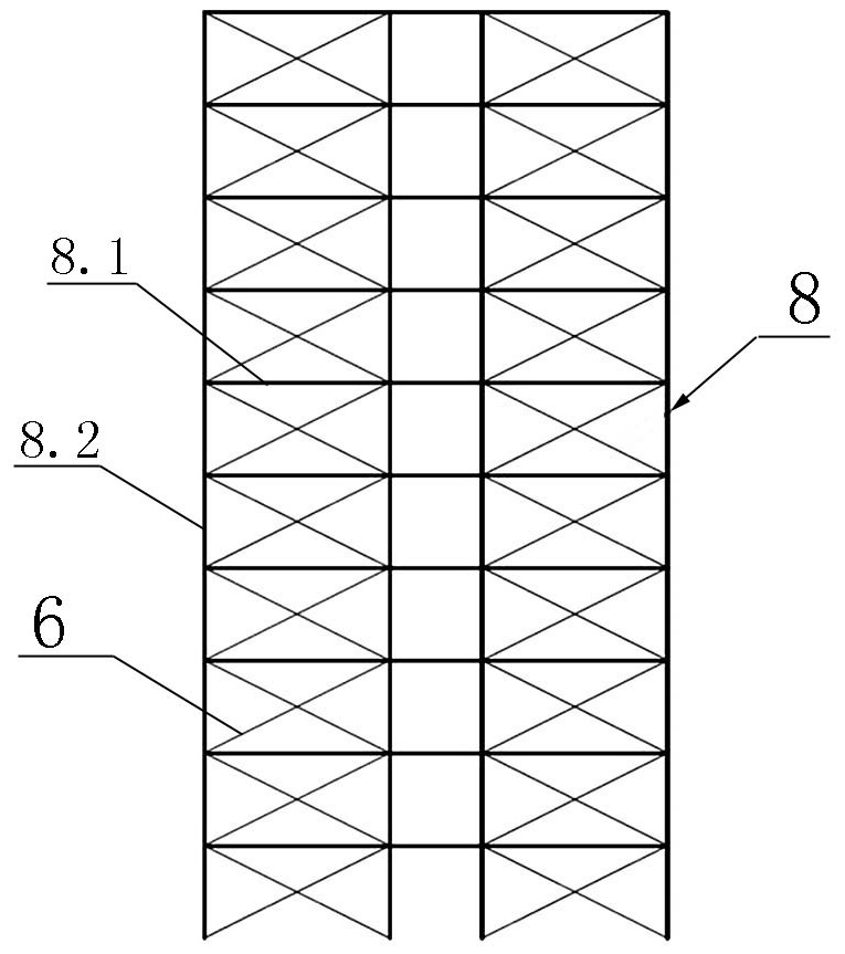 A support system for a high-rise fabricated steel structure frame and its construction method