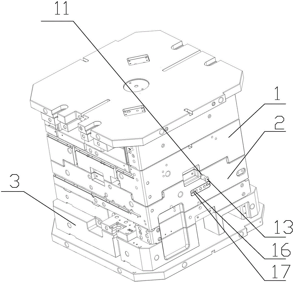 Injection mold for side frame of car boot