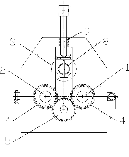 Three-roller transmission veneer reeling machine