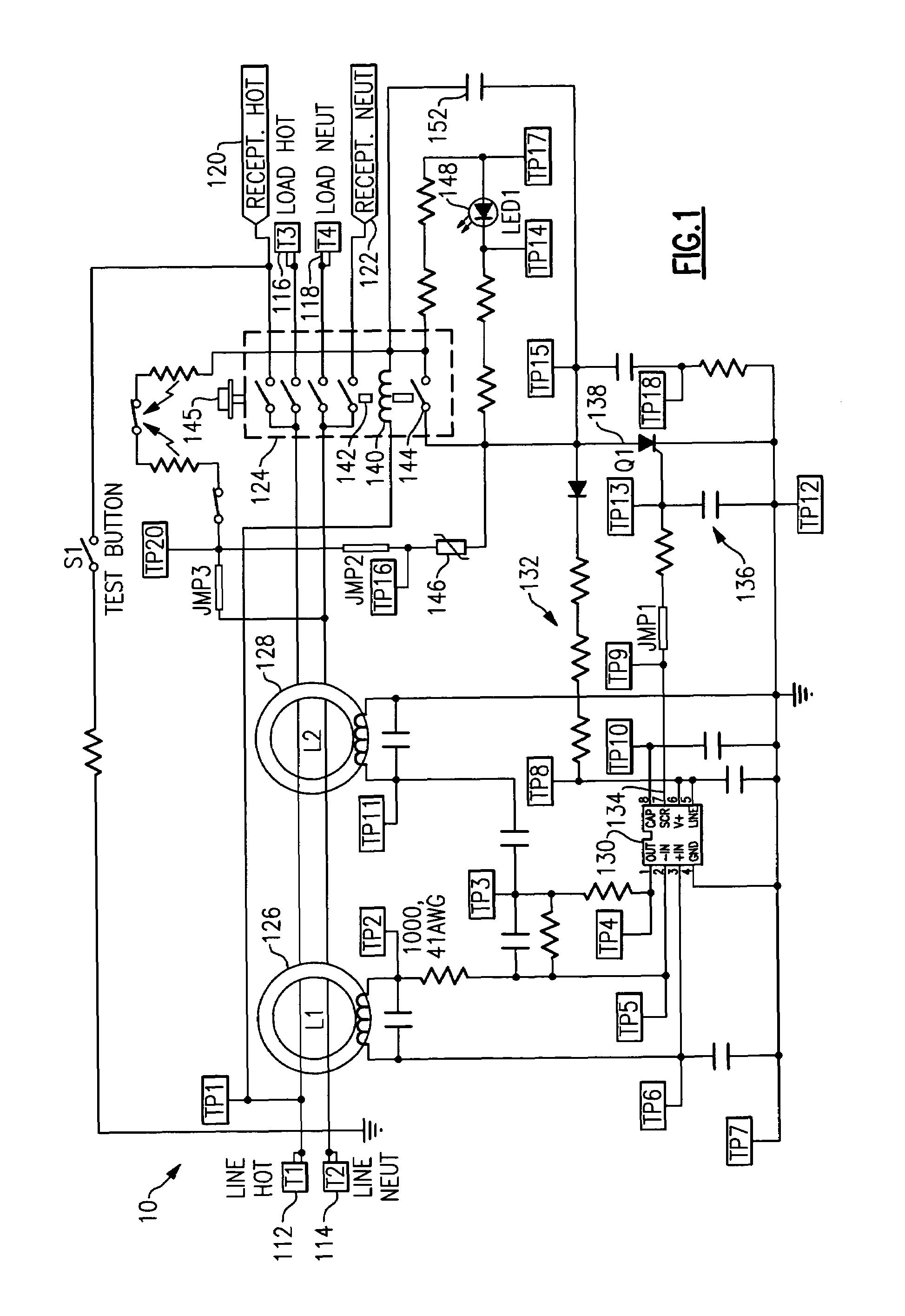 Protective device with an auxiliary switch