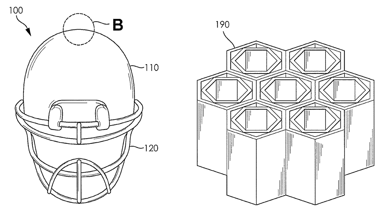 Football helmet liner to reduce concussions and traumatic brain injuries
