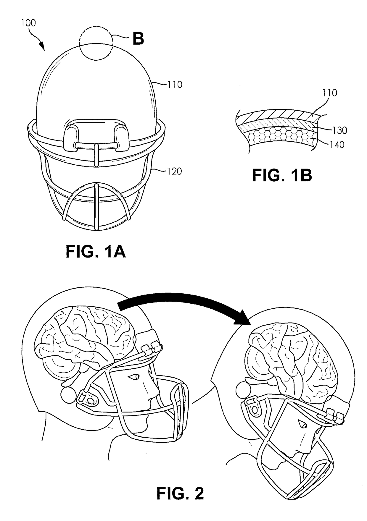 Football helmet liner to reduce concussions and traumatic brain injuries