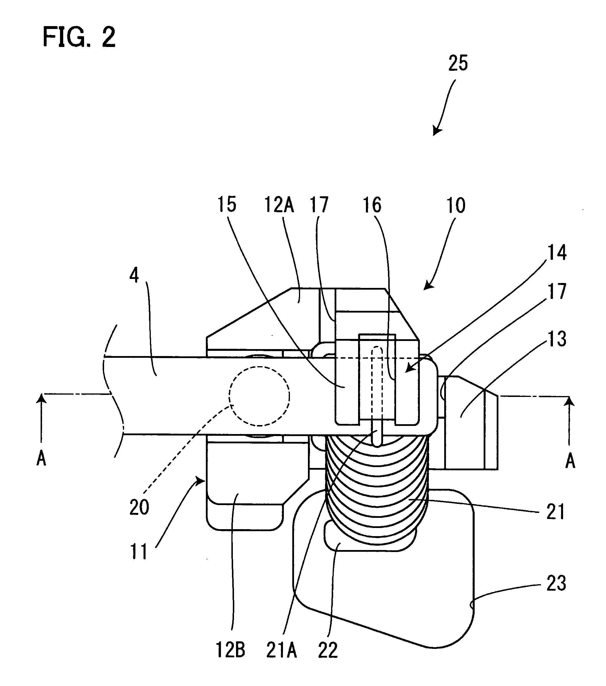 Guide shaft holding mechanism and disk device including the guide shaft holding mechanism