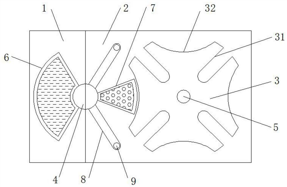 A directional feeding structure for young sheep in captivity