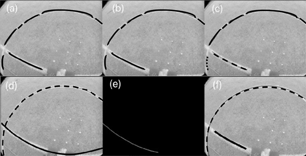 A method for identifying and locating straight lines, ellipses and intersections for uncorrected images