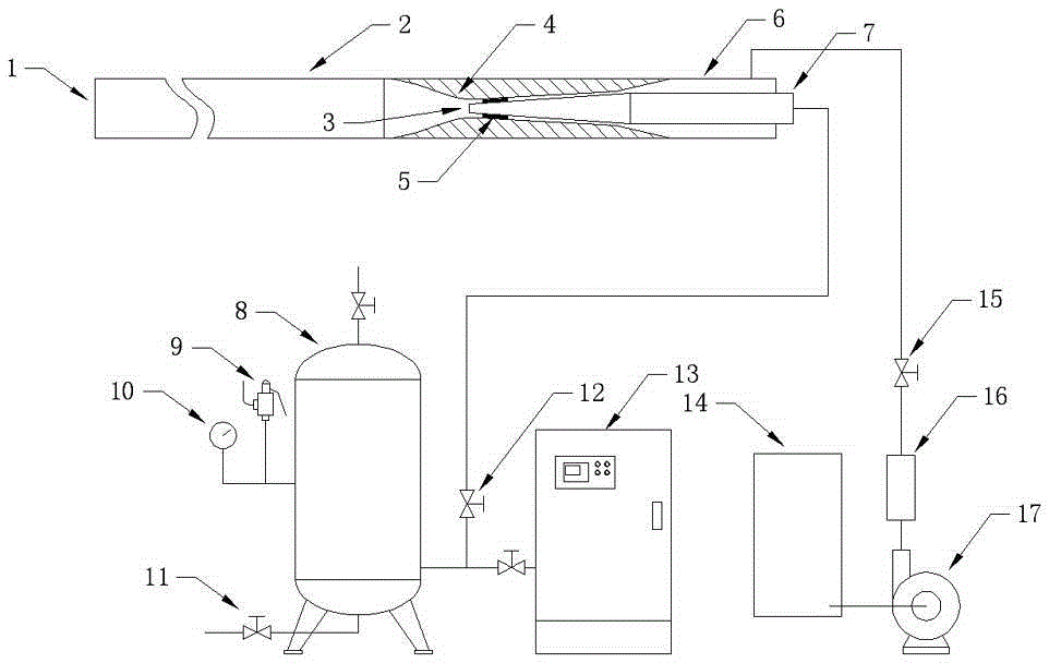 Water rotating gas direct spraying type pole plate spraying washing device