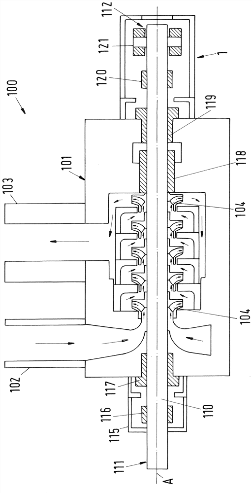 Bearing housing for flow machine and flow machine with bearing housing