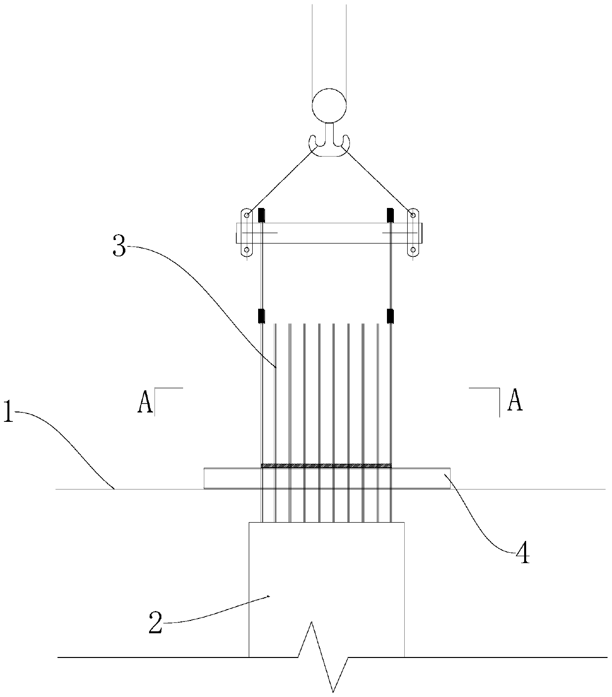 Detachable reinforcement cage installation platform