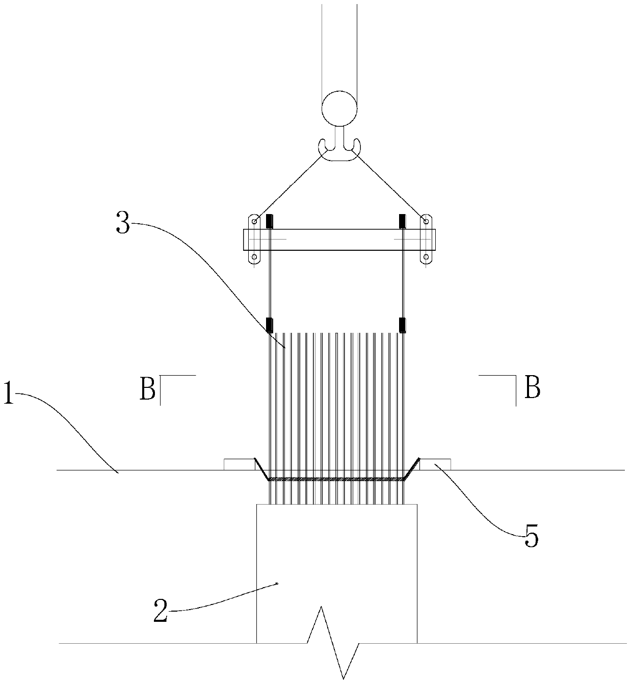 Detachable reinforcement cage installation platform