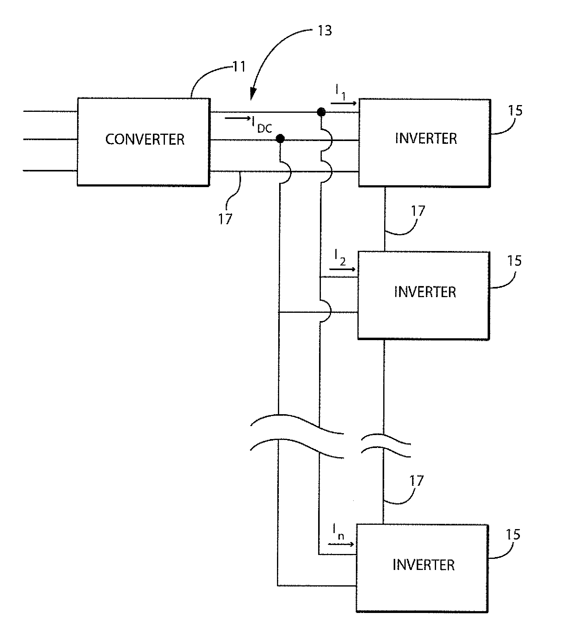 System and Method for Reducing Reactive Current on a Common DC Bus with Multiple Inverters