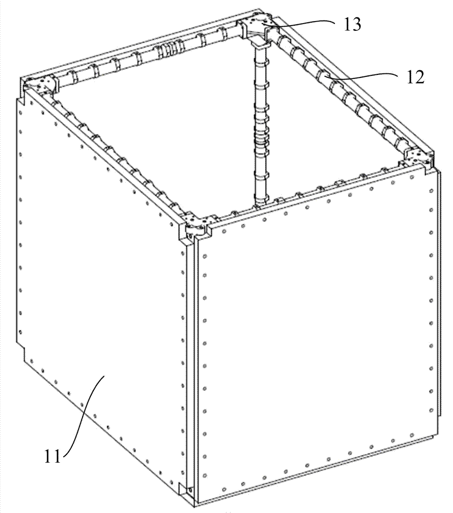 Frame panel type satellite configuration and modular satellite