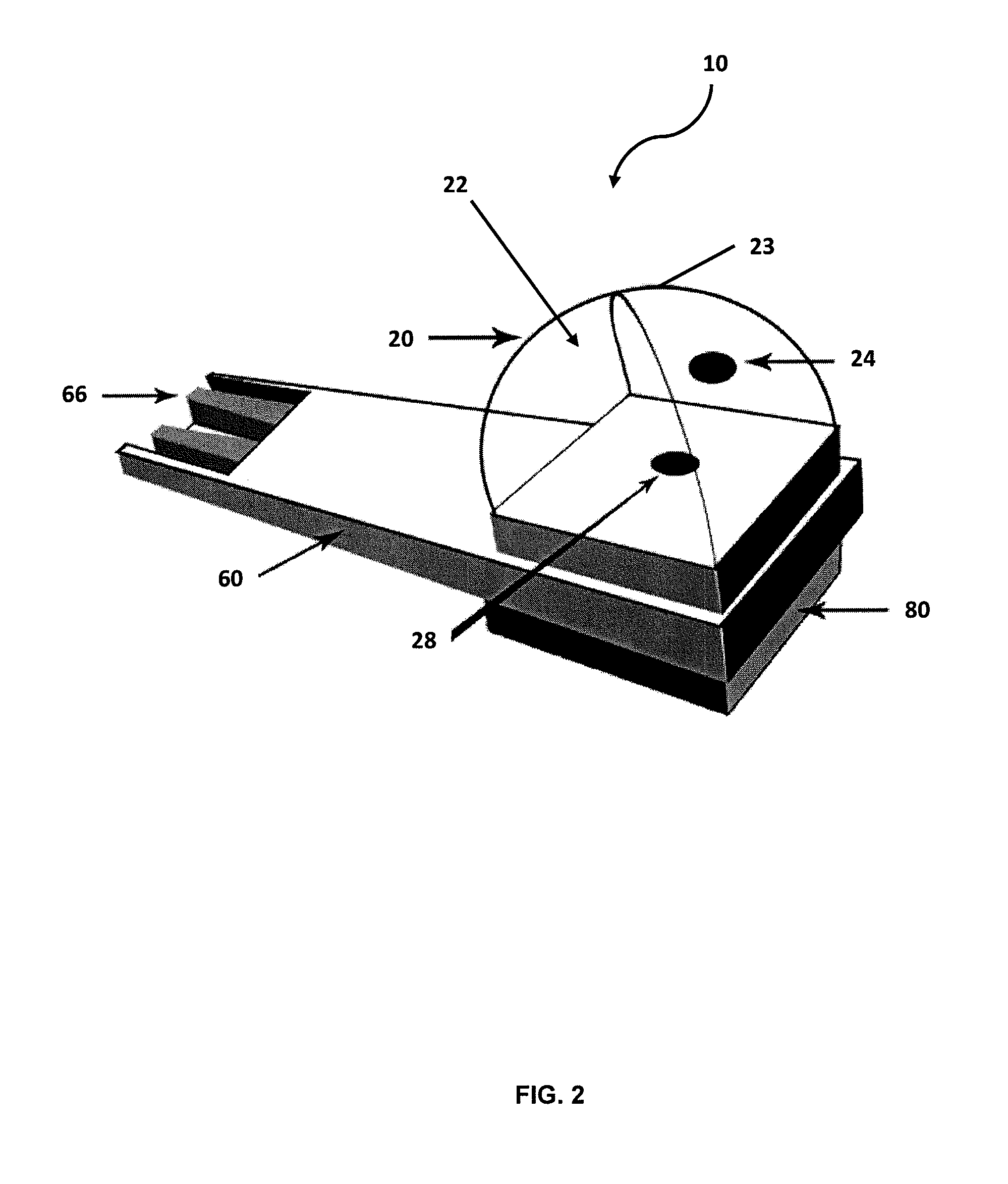 Integrated needle and test strip with aspiration apparatus and method of use
