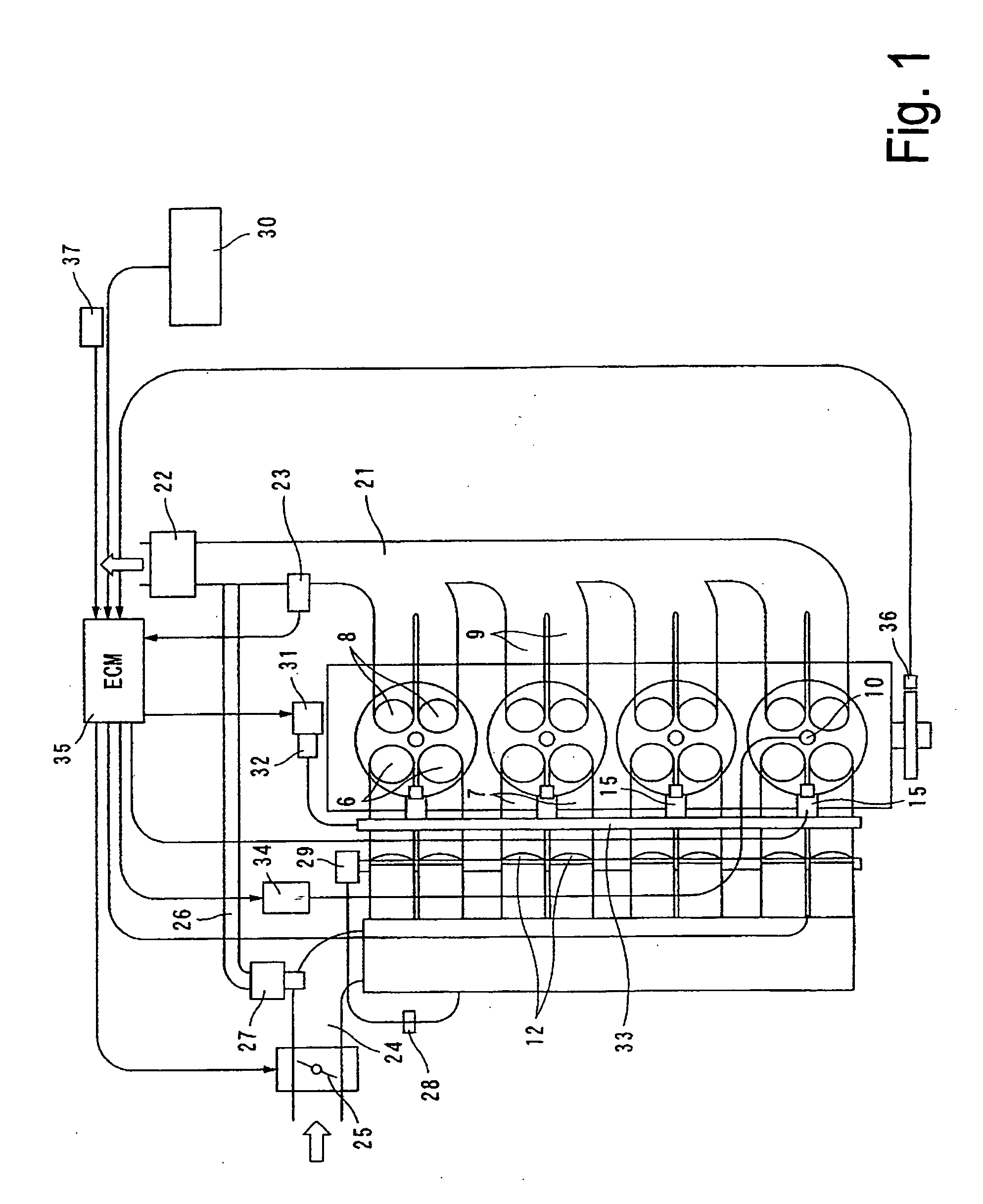 Direct fuel injection/spark ignition engine control device