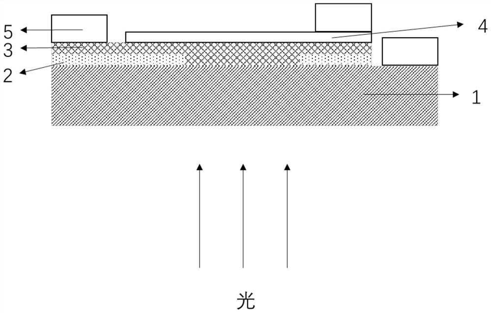 Mixed-dimension Van der Waals heterojunction room temperature two-color infrared detector and preparation method thereof