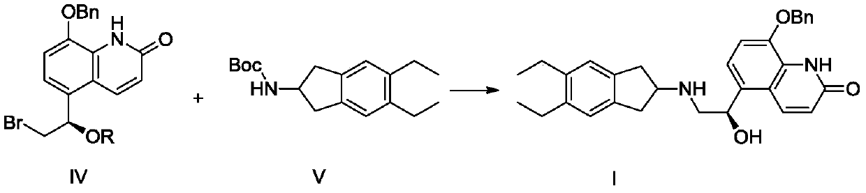 Synthesis method of indacaterol and salt derivatives thereof and intermediate for the synthesis