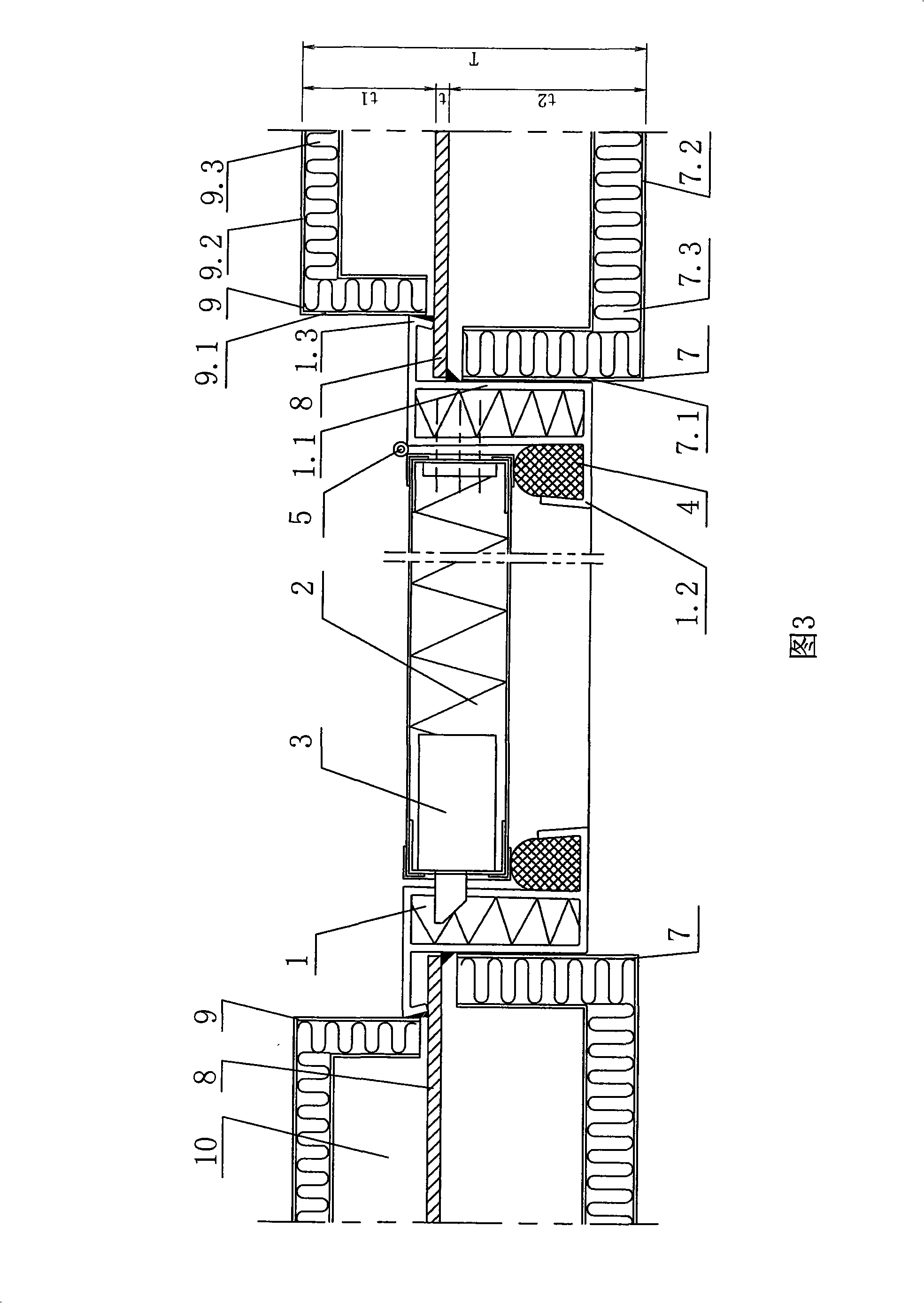 Novel jointing construction between door or frame and wall panel of cabin