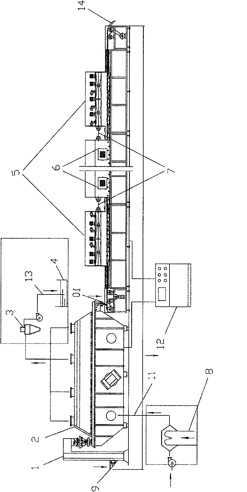 Brown coal drying and dehydrating device