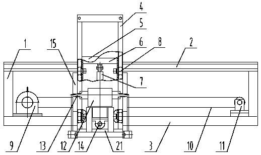 Suspension moving device of soil-bin automation testing vehicle
