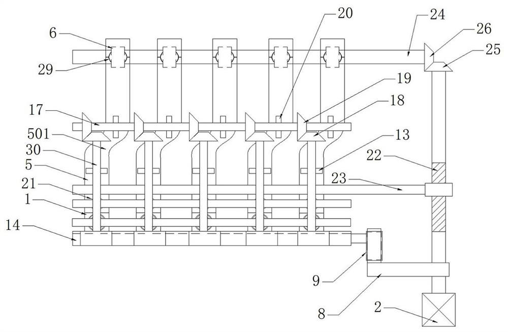 Yellow peach processing sectioning device