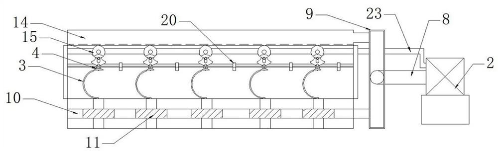 Yellow peach processing sectioning device