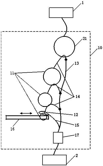 Quick disconnect attachment system, parachute system, attachment and disconnection method