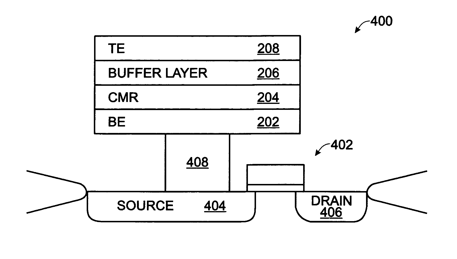 Buffered-layer memory cell