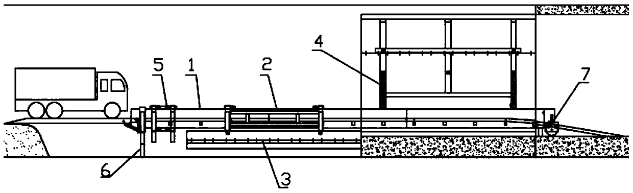 Trestle-type full-section inverted arch secondary-lining trolley equipment and construction method thereof
