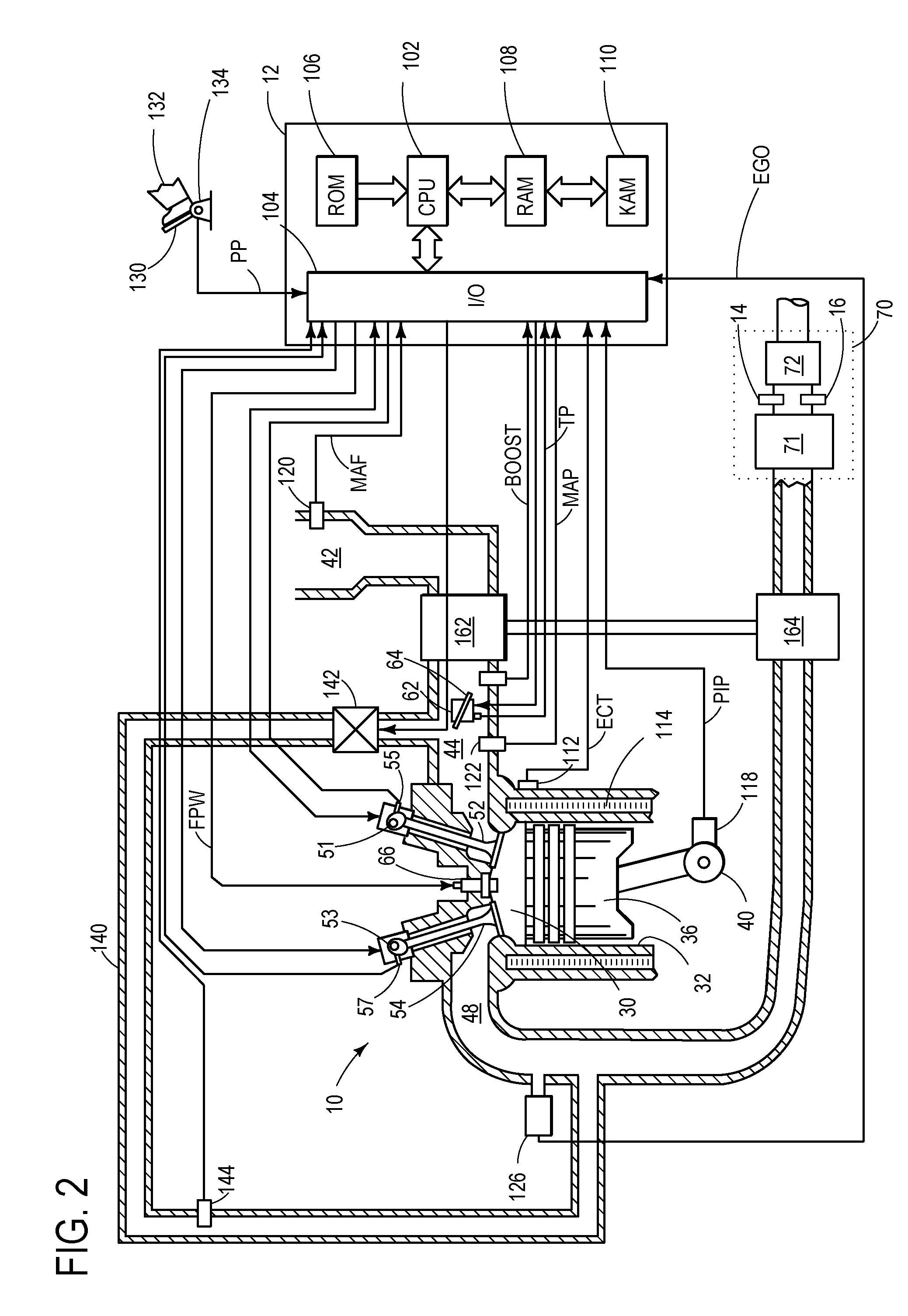 Particulate filter regeneration in an engine