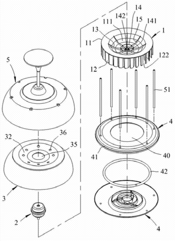 Centrifugal fan lamp device and air blowing method thereof