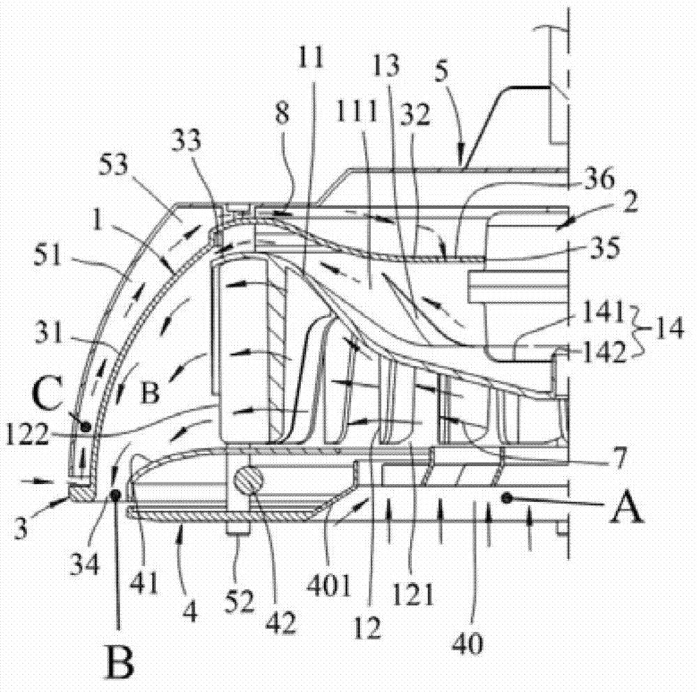 Centrifugal fan lamp device and air blowing method thereof