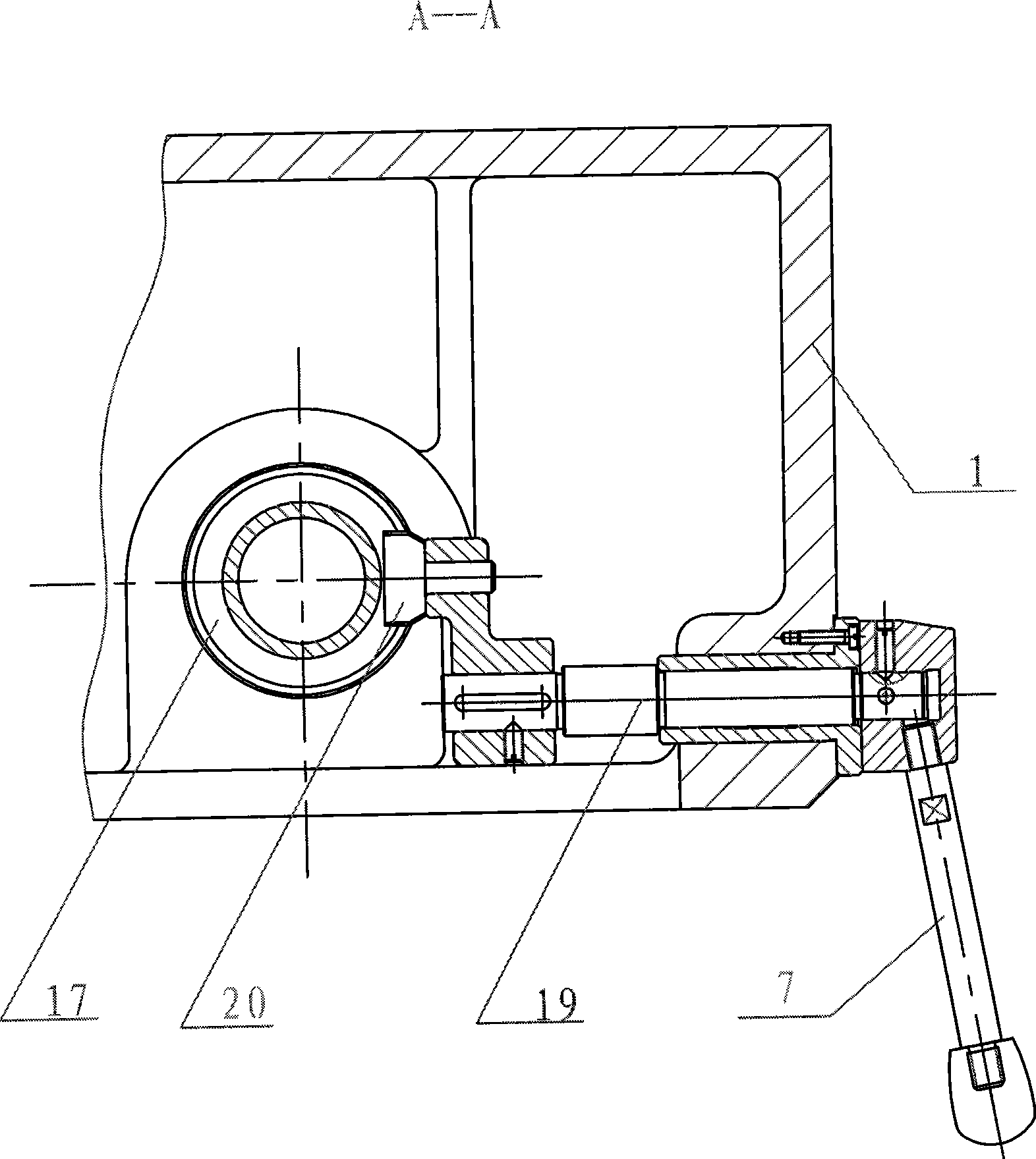 Worm shaft of beam drill