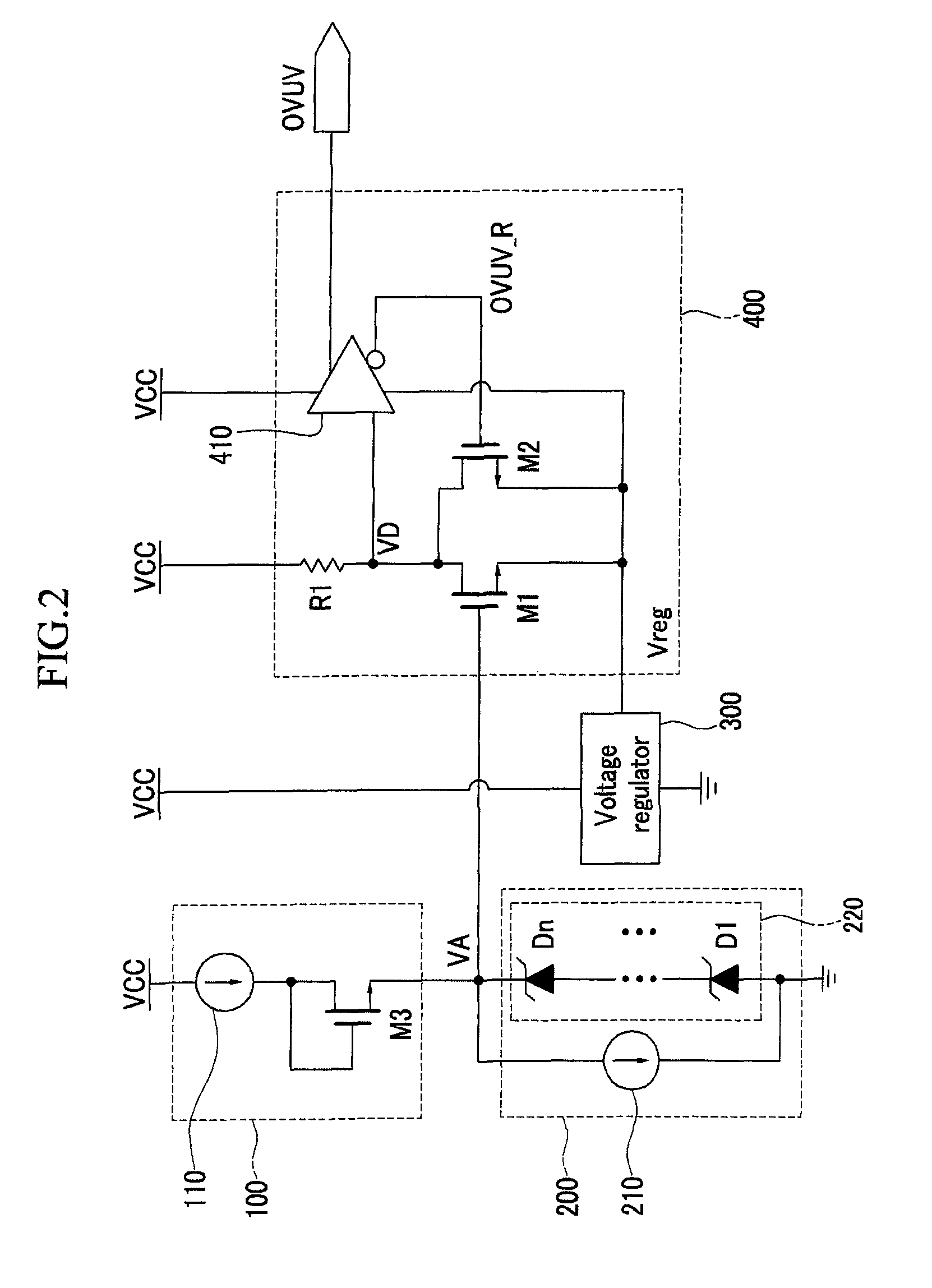 Under-voltage and over-voltage detection circuit and driving method thereof