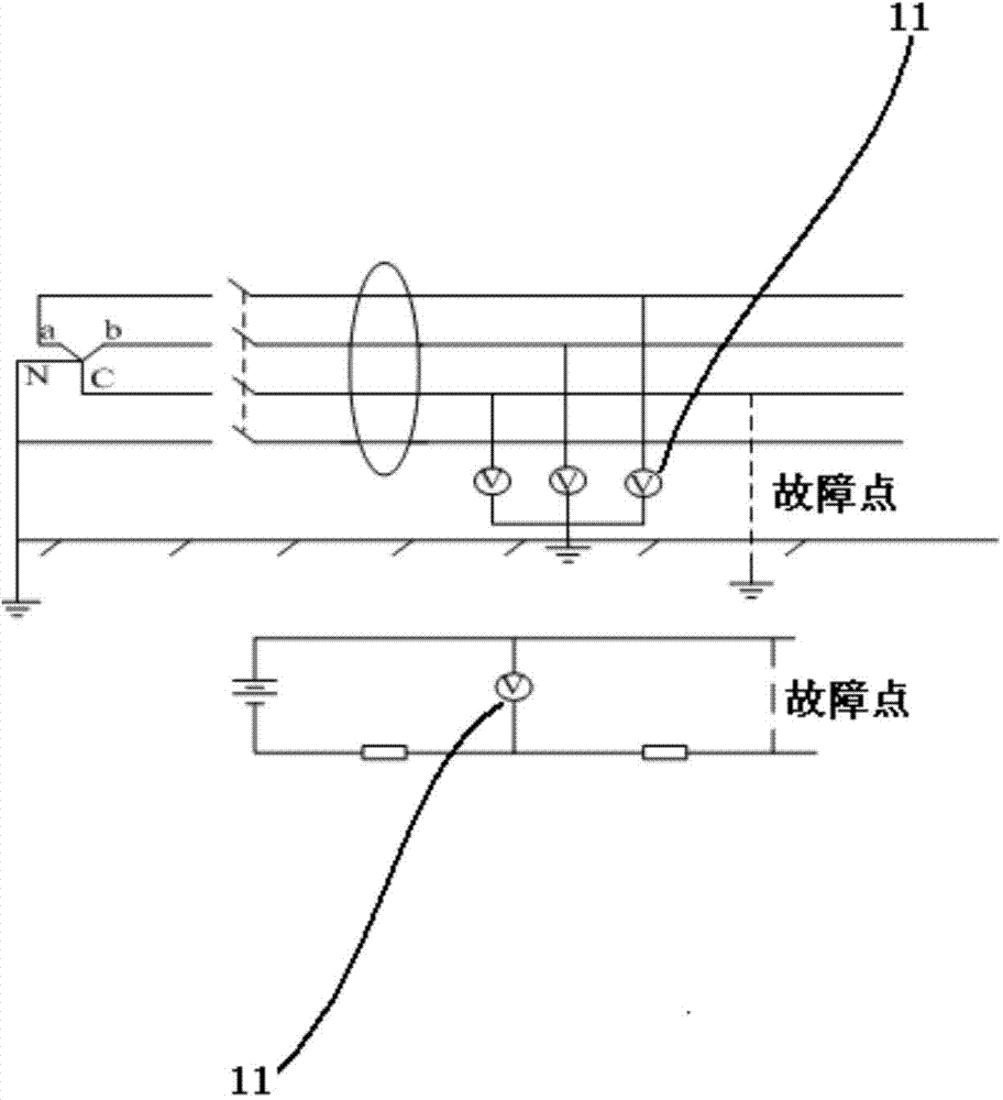 Leak current fault detecting method and device