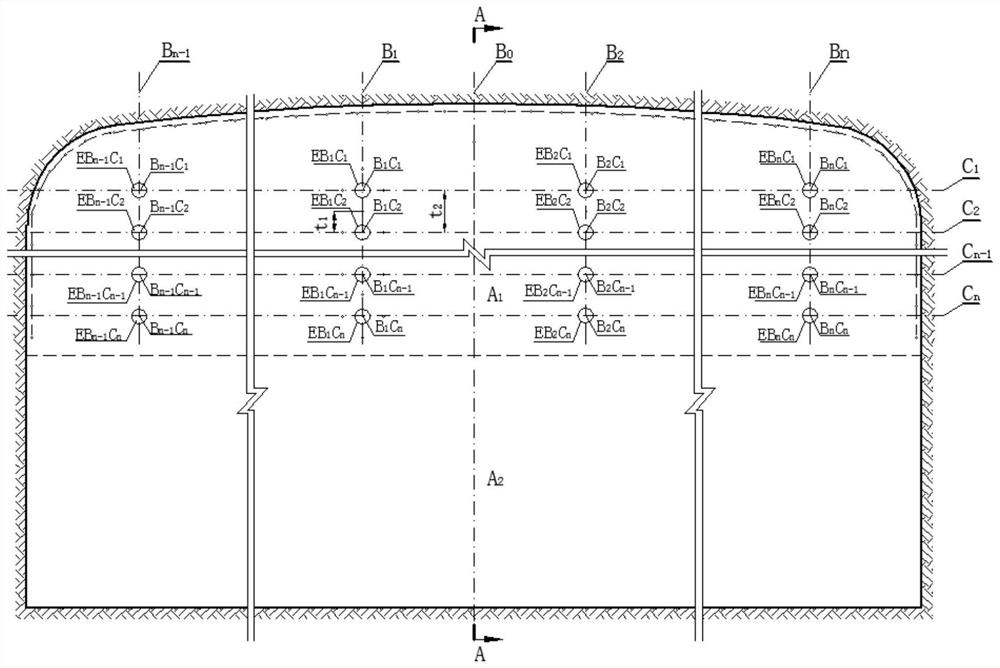 A method of one-time detonation of large-section tunnels