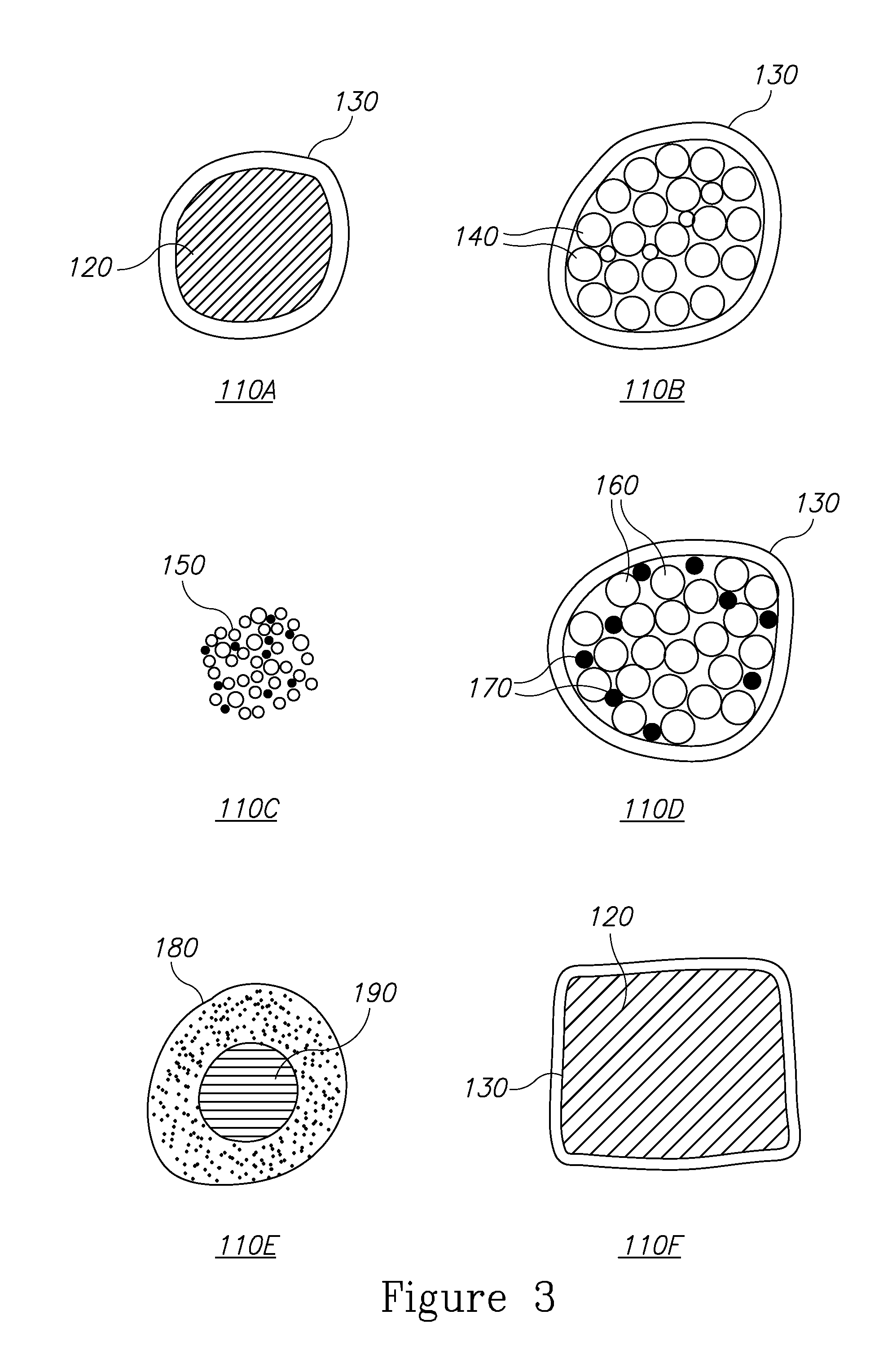 Delivering fluids or granular substances by projecting shelled portions thereof