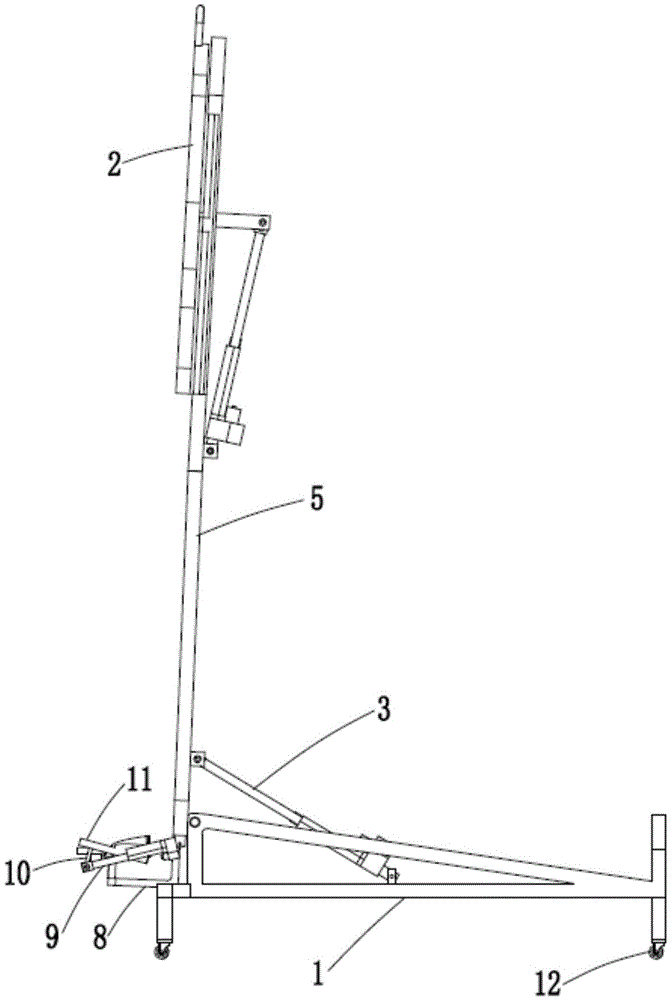 Standing bed with standing and squatting training function and ankle joint training function