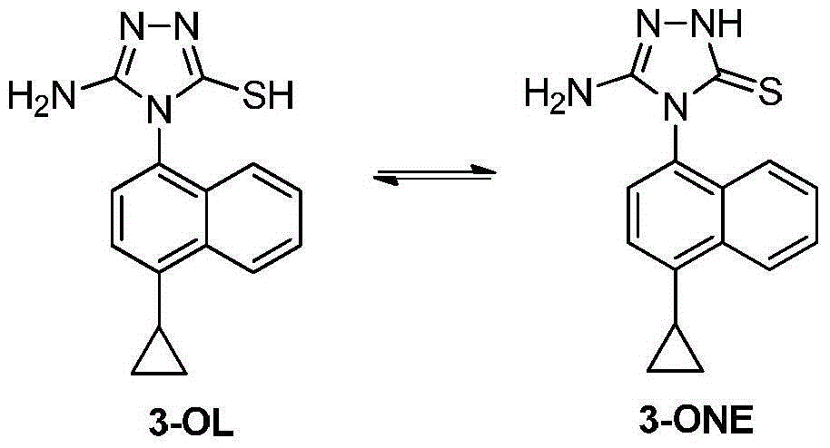 Preparation method of lesinurad intermediate namely 1-naphthyltriazole thioketone
