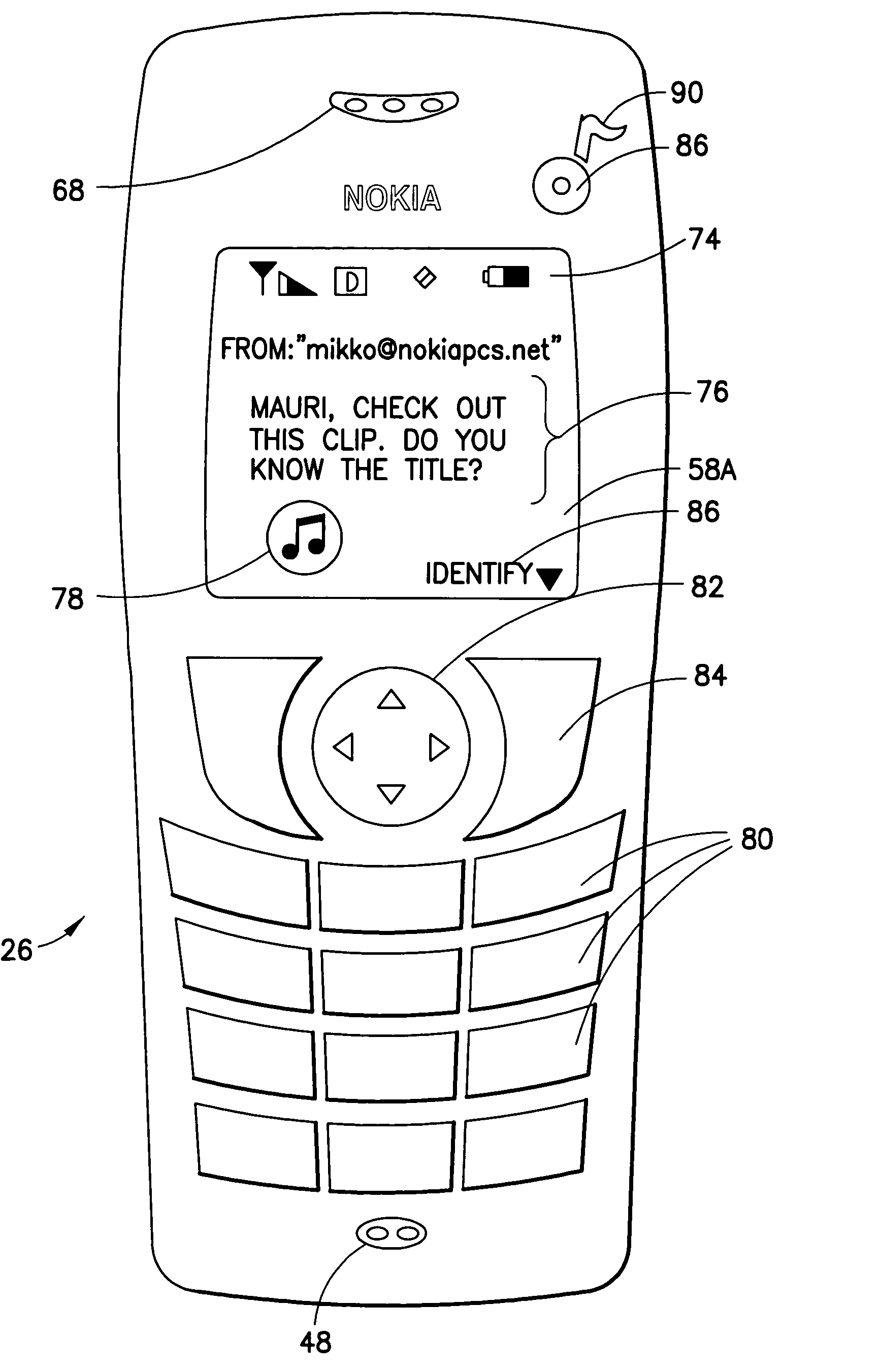 Mobile station and interface adapted for feature extraction from an input media sample
