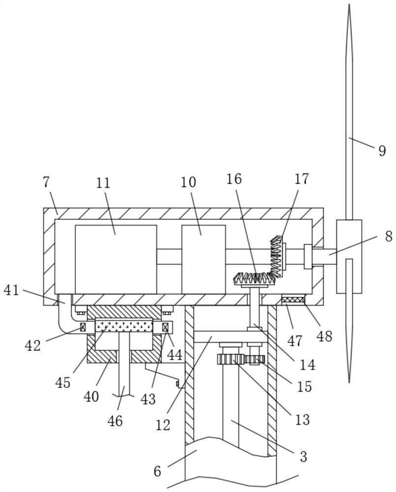 Offshore tide and wind power combined power generation device