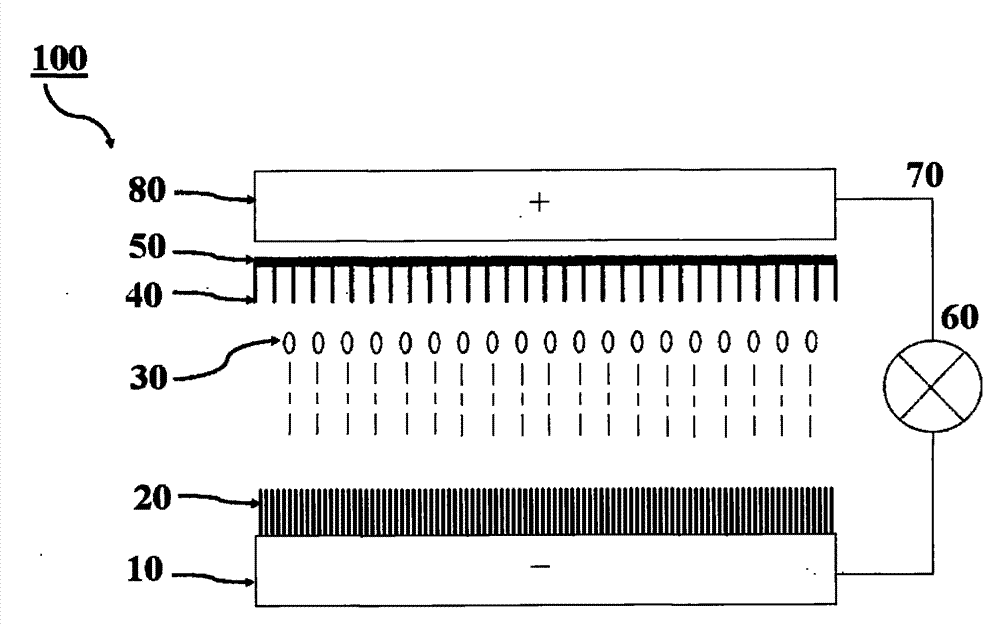 Photo-electrochemical cell with needle electrode and manufacturing method thereof