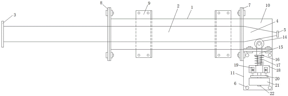 Long-stroke displacement restrictor